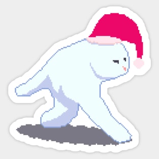 Funny Cat Meme Pixel art Christmas Sticker